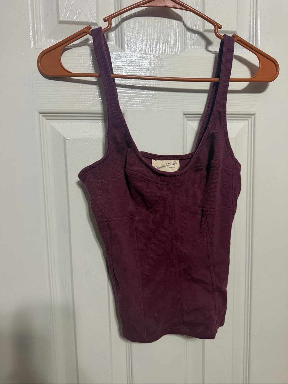 Universal Thread Ribbed Tank Top in Plum Purple